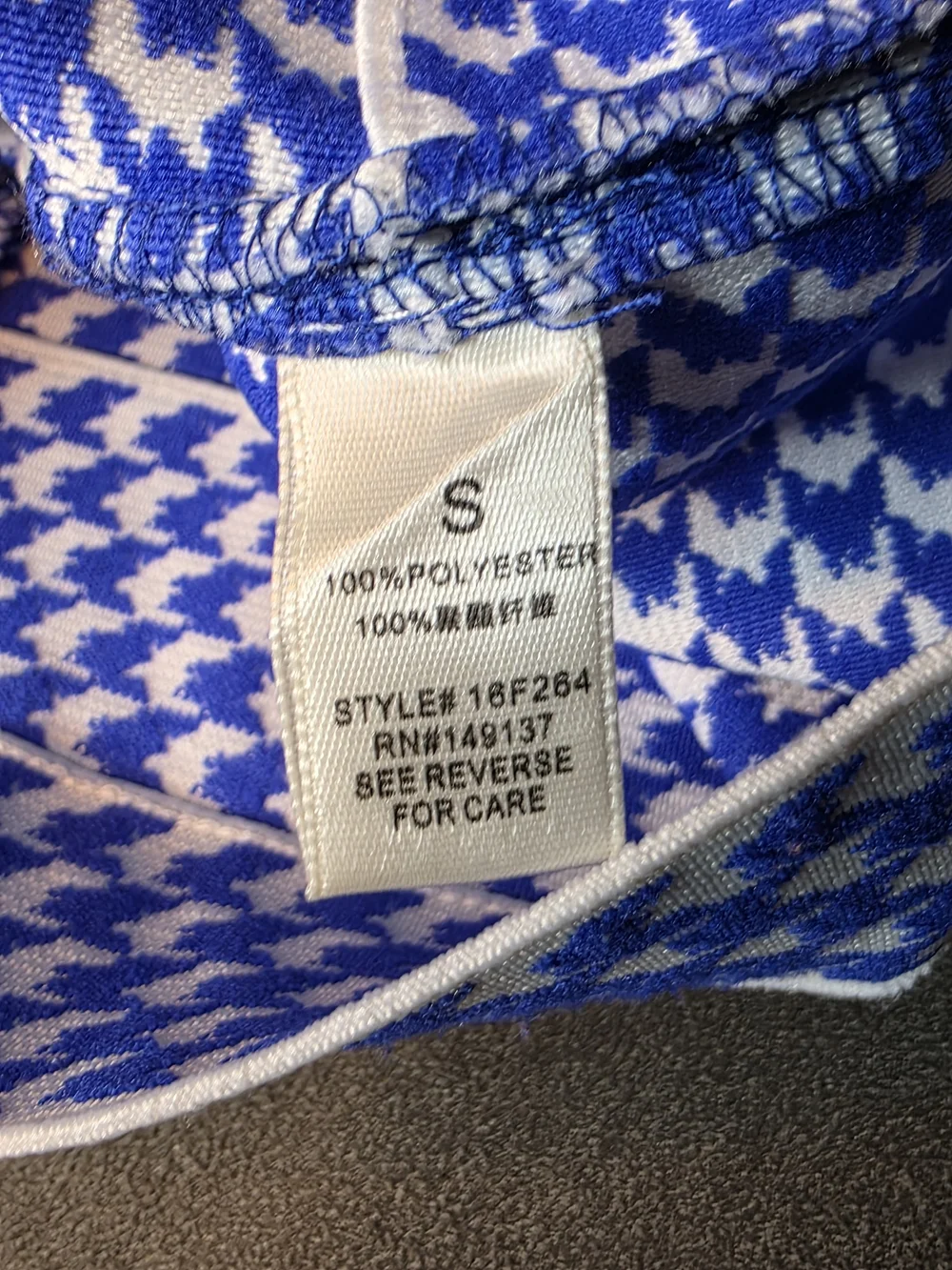 HYFVE Blue & White Houndstooth High-Waist Knit Shorts